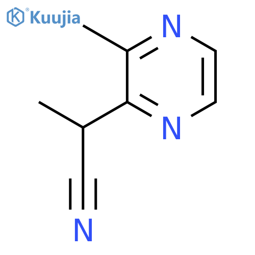 2-(3-methylpyrazin-2-yl)propanenitrile structure
