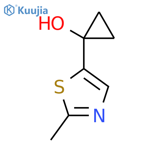 1-(2-Methyl-1,3-thiazol-5-yl)cyclopropan-1-ol structure