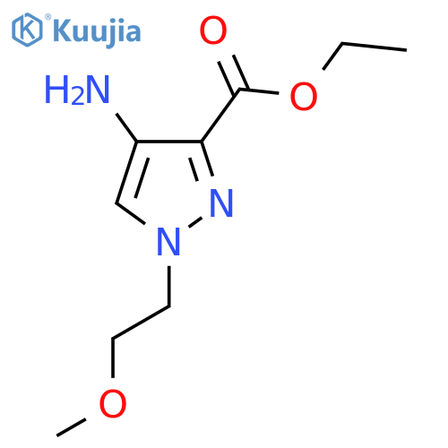 ethyl 4-amino-1-(2-methoxyethyl)-1H-pyrazole-3-carboxylate structure