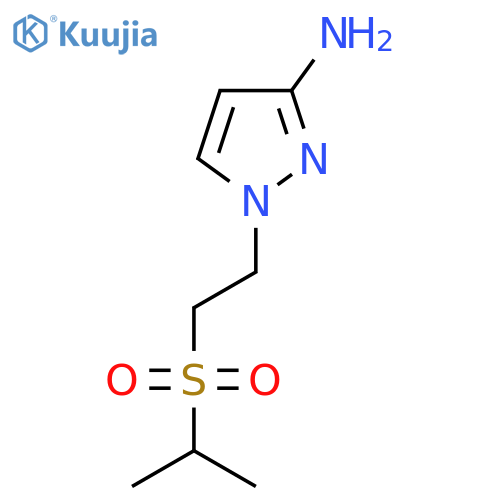 1-2-(propane-2-sulfonyl)ethyl-1H-pyrazol-3-amine structure