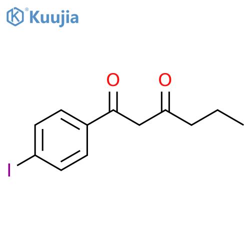 1-(4-iodophenyl)hexane-1,3-dione structure