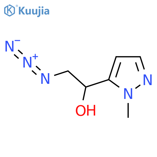 2-azido-1-(1-methyl-1H-pyrazol-5-yl)ethan-1-ol structure