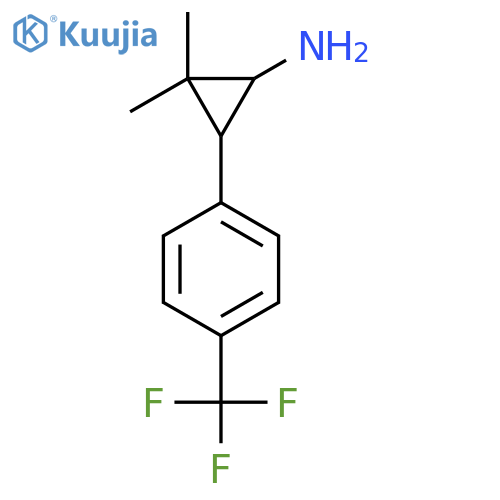 2,2-dimethyl-3-4-(trifluoromethyl)phenylcyclopropan-1-amine structure
