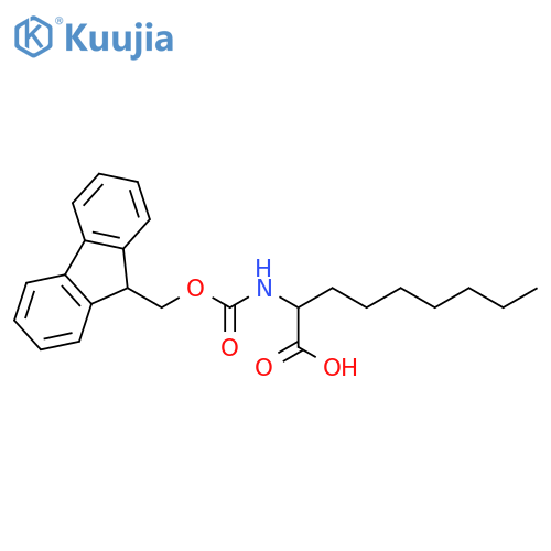 2-({(9H-fluoren-9-yl)methoxycarbonyl}amino)nonanoic acid structure