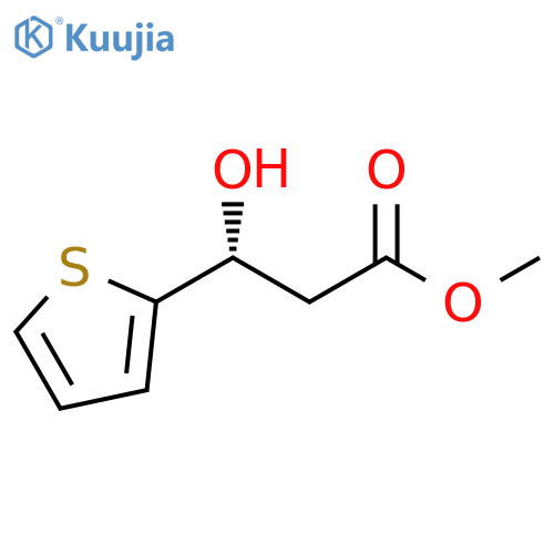 methyl (3R)-3-hydroxy-3-(thiophen-2-yl)propanoate structure