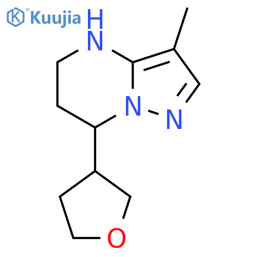 3-methyl-7-(oxolan-3-yl)-4H,5H,6H,7H-pyrazolo1,5-apyrimidine structure
