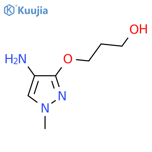 3-(4-amino-1-methyl-1H-pyrazol-3-yl)oxypropan-1-ol structure