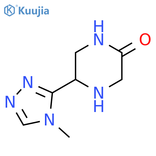 5-(4-methyl-4H-1,2,4-triazol-3-yl)piperazin-2-one structure