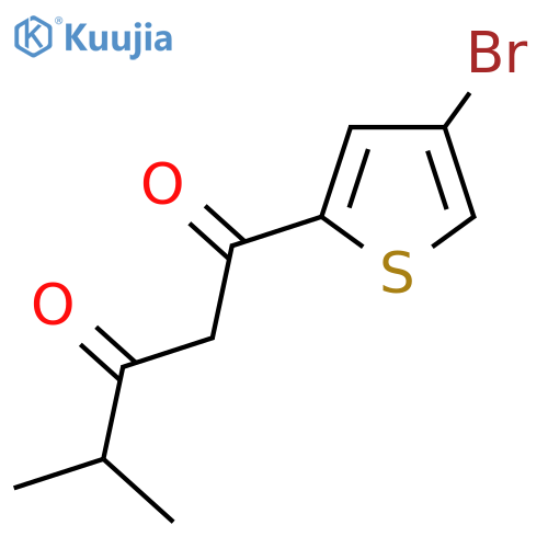 1-(4-Bromothiophen-2-yl)-4-methylpentane-1,3-dione structure