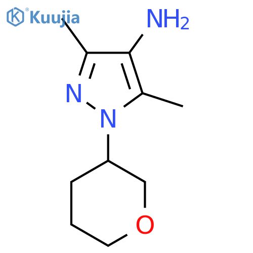 3,5-Dimethyl-1-(oxan-3-yl)-1H-pyrazol-4-amine structure