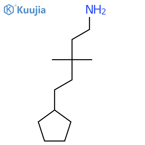 5-cyclopentyl-3,3-dimethylpentan-1-amine structure