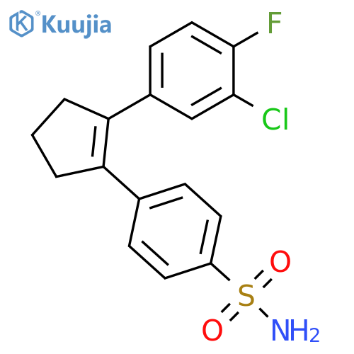 Benzenesulfonamide,4-[2-(3-chloro-4-fluorophenyl)-1-cyclopenten-1-yl]- structure