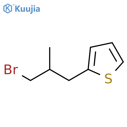 2-(3-Bromo-2-methylpropyl)thiophene structure