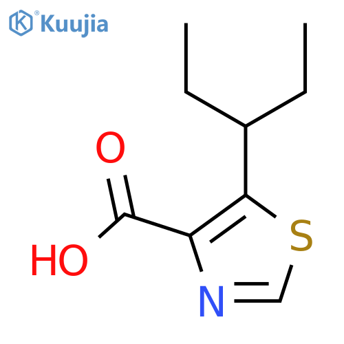 5-(pentan-3-yl)-1,3-thiazole-4-carboxylic acid structure