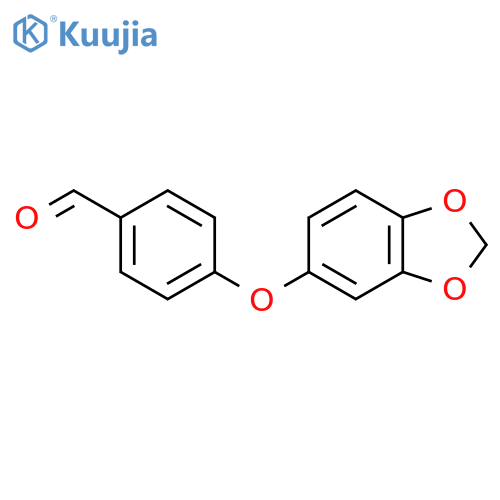 Benzaldehyde, 4-(1,3-benzodioxol-5-yloxy)- structure