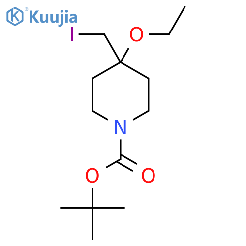 tert-butyl 4-ethoxy-4-(iodomethyl)piperidine-1-carboxylate structure