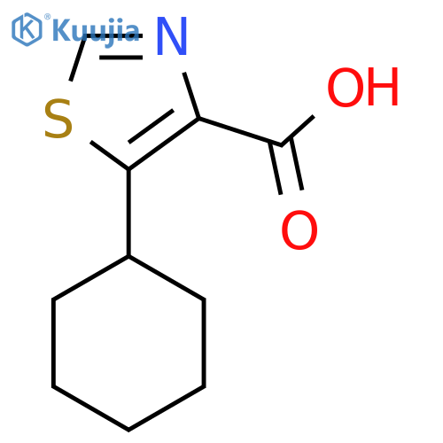 5-Cyclohexyl-1,3-thiazole-4-carboxylic acid structure