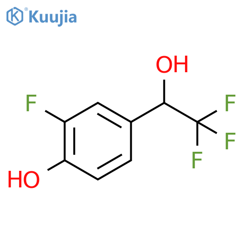 2-fluoro-4-(2,2,2-trifluoro-1-hydroxyethyl)phenol structure