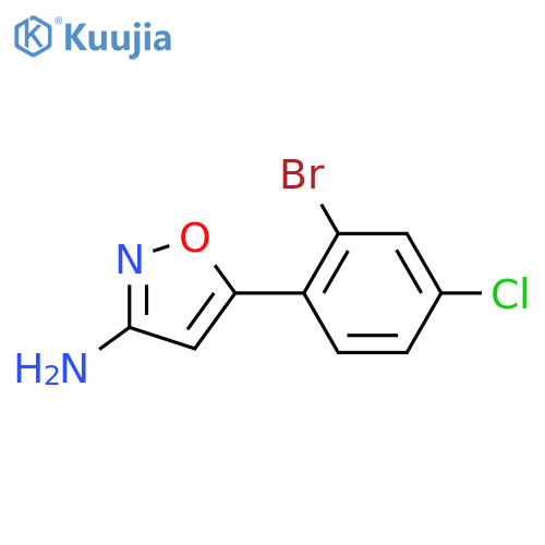 5-(2-bromo-4-chlorophenyl)-1,2-oxazol-3-amine structure