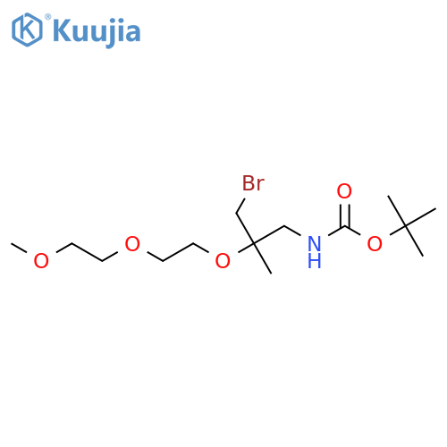 tert-butyl N-{3-bromo-2-2-(2-methoxyethoxy)ethoxy-2-methylpropyl}carbamate structure
