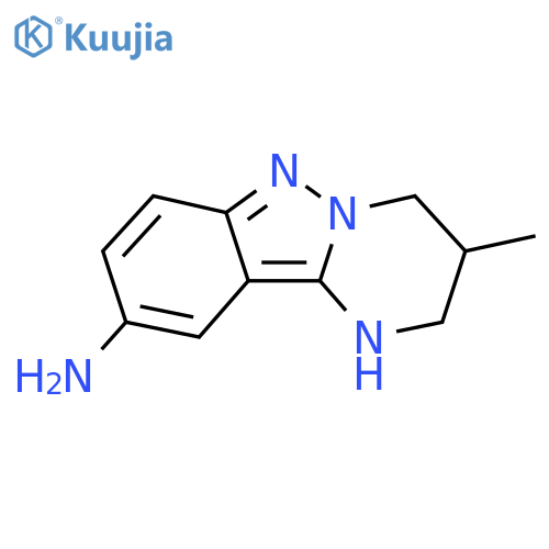 3-methyl-1H,2H,3H,4H-pyrimido1,2-bindazol-9-amine structure