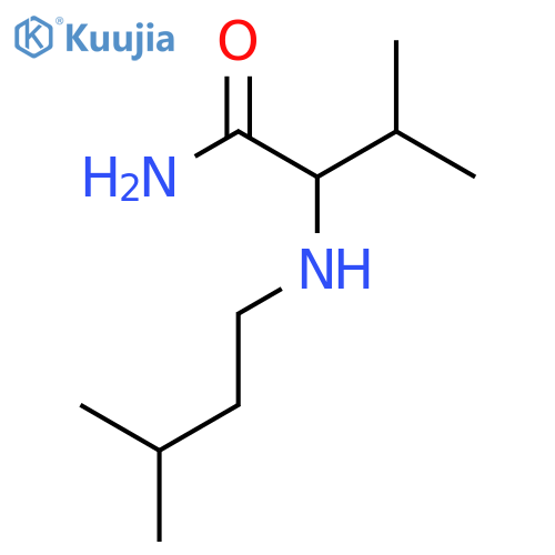 3-methyl-2-(3-methylbutyl)aminobutanamide structure