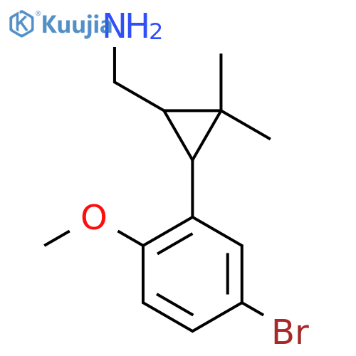3-(5-bromo-2-methoxyphenyl)-2,2-dimethylcyclopropylmethanamine structure