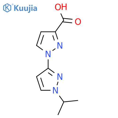 1-[1-(propan-2-yl)-1H-pyrazol-3-yl]-1H-pyrazole-3-carboxylic acid structure