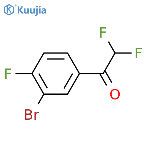 1-(3-bromo-4-fluorophenyl)-2,2-difluoroethan-1-one structure