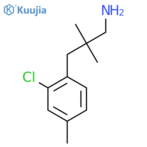 3-(2-chloro-4-methylphenyl)-2,2-dimethylpropan-1-amine structure