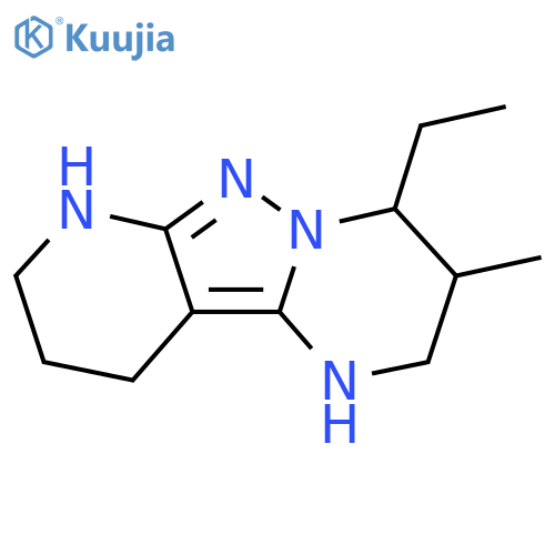 6-ethyl-5-methyl-3,7,8,10-tetraazatricyclo7.4.0.0,2,7trideca-1,8-diene structure