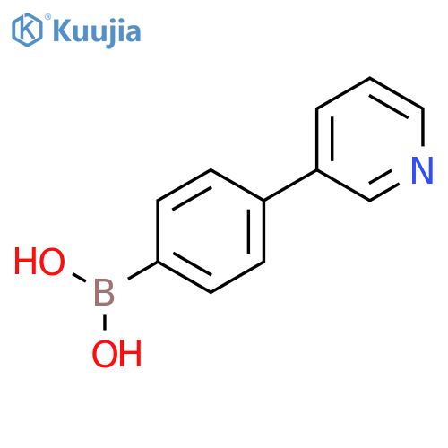 (4-(Pyridin-3-yl)phenyl)boronic acid structure