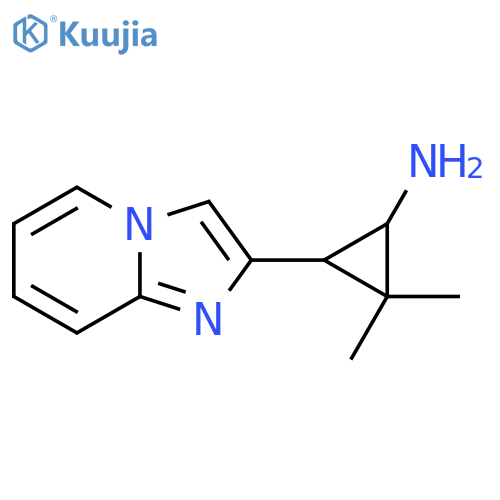 3-{imidazo1,2-apyridin-2-yl}-2,2-dimethylcyclopropan-1-amine structure