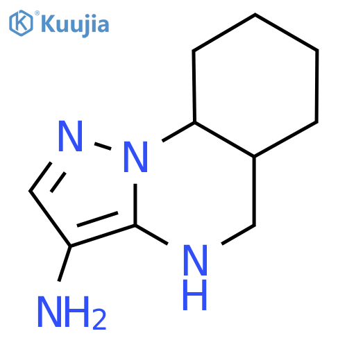 4H,5H,5aH,6H,7H,8H,9H,9aH-pyrazolo1,5-aquinazolin-3-amine structure