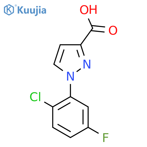 1-(2-chloro-5-fluorophenyl)-1H-pyrazole-3-carboxylic acid structure