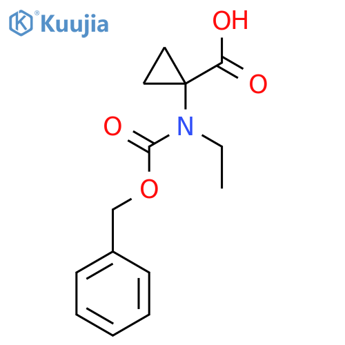 1-{[(Benzyloxy)carbonyl](ethyl)amino}cyclopropane-1-carboxylic acid structure