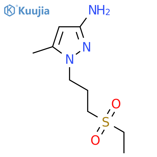 1-[3-(ethanesulfonyl)propyl]-5-methyl-1H-pyrazol-3-amine structure