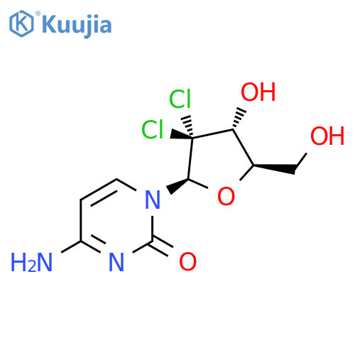4-amino-1-[(2R,4R,5R)-3,3-dichloro-4-hydroxy-5-(hydroxymethyl)tetrahydrofuran-2-yl]pyrimidin-2-one structure