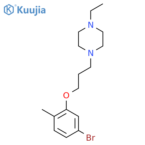 1-(3-(5-Bromo-2-methylphenoxy)propyl)-4-ethylpiperazine structure