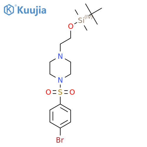 1-((4-Bromophenyl)sulfonyl)-4-(2-((tert-butyldimethylsilyl)oxy)ethyl)piperazine structure