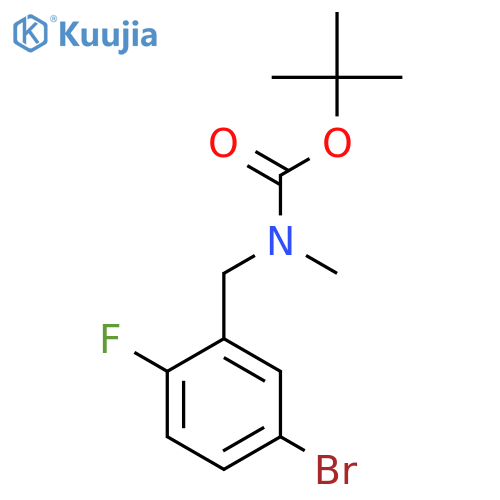 Tert-butyl 5-bromo-2-fluorobenzyl(methyl)carbamate structure