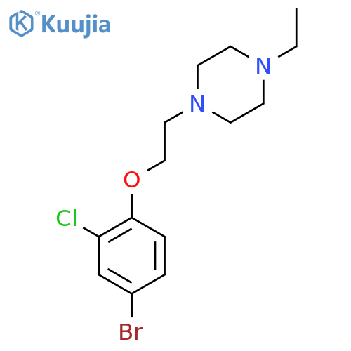 1-(2-(4-Bromo-2-chlorophenoxy)ethyl)-4-ethylpiperazine structure