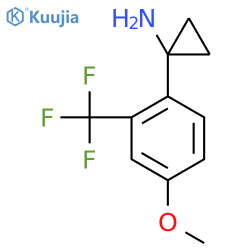 1-4-methoxy-2-(trifluoromethyl)phenylcyclopropan-1-amine structure