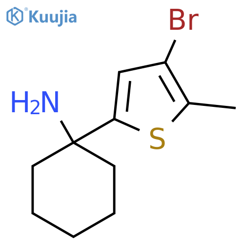 1-(4-bromo-5-methylthiophen-2-yl)cyclohexan-1-amine structure
