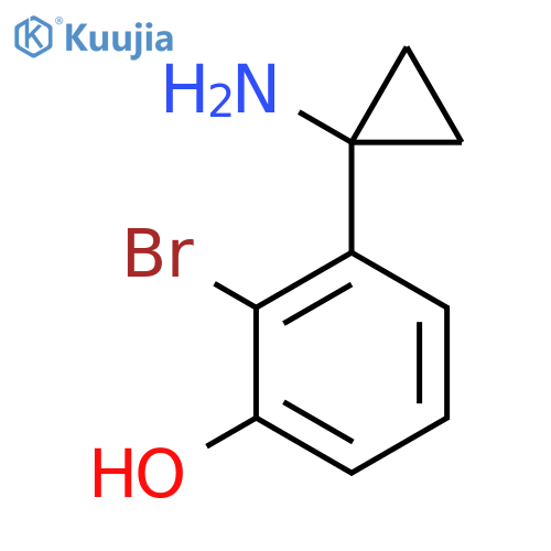 3-(1-aminocyclopropyl)-2-bromophenol structure
