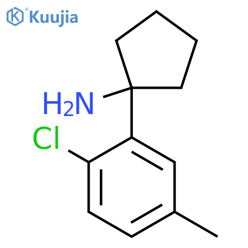 1-(2-chloro-5-methylphenyl)cyclopentan-1-amine structure