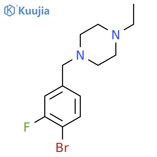 1-(4-Bromo-3-fluorobenzyl)-4-ethylpiperazine structure