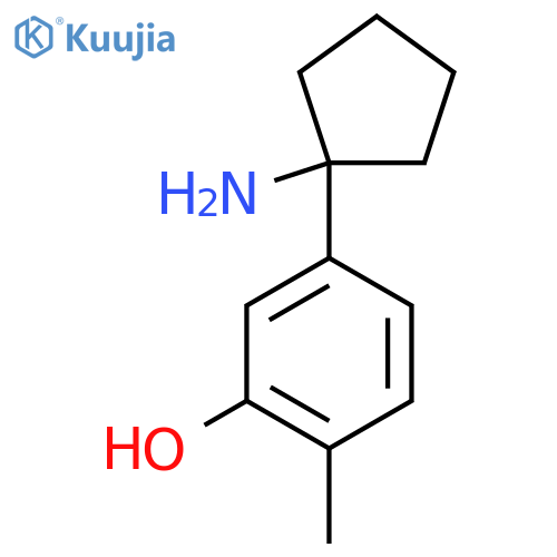 5-(1-Aminocyclopentyl)-2-methylphenol structure