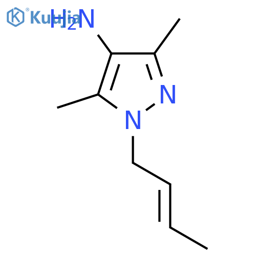 1-(but-2-en-1-yl)-3,5-dimethyl-1H-pyrazol-4-amine structure