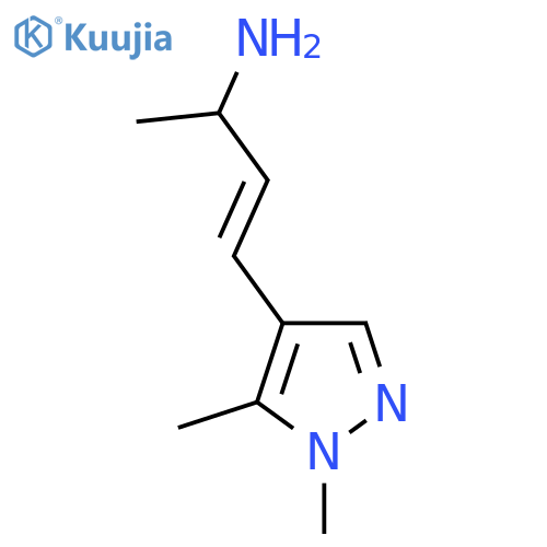 4-(1,5-dimethyl-1H-pyrazol-4-yl)but-3-en-2-amine structure